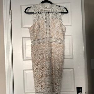 Perfect wedding rehearsal/bridal shower lace midi